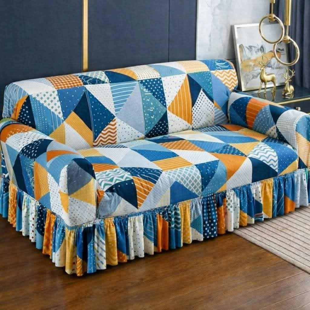 China Magic Print - Ruffle Design sofa cover