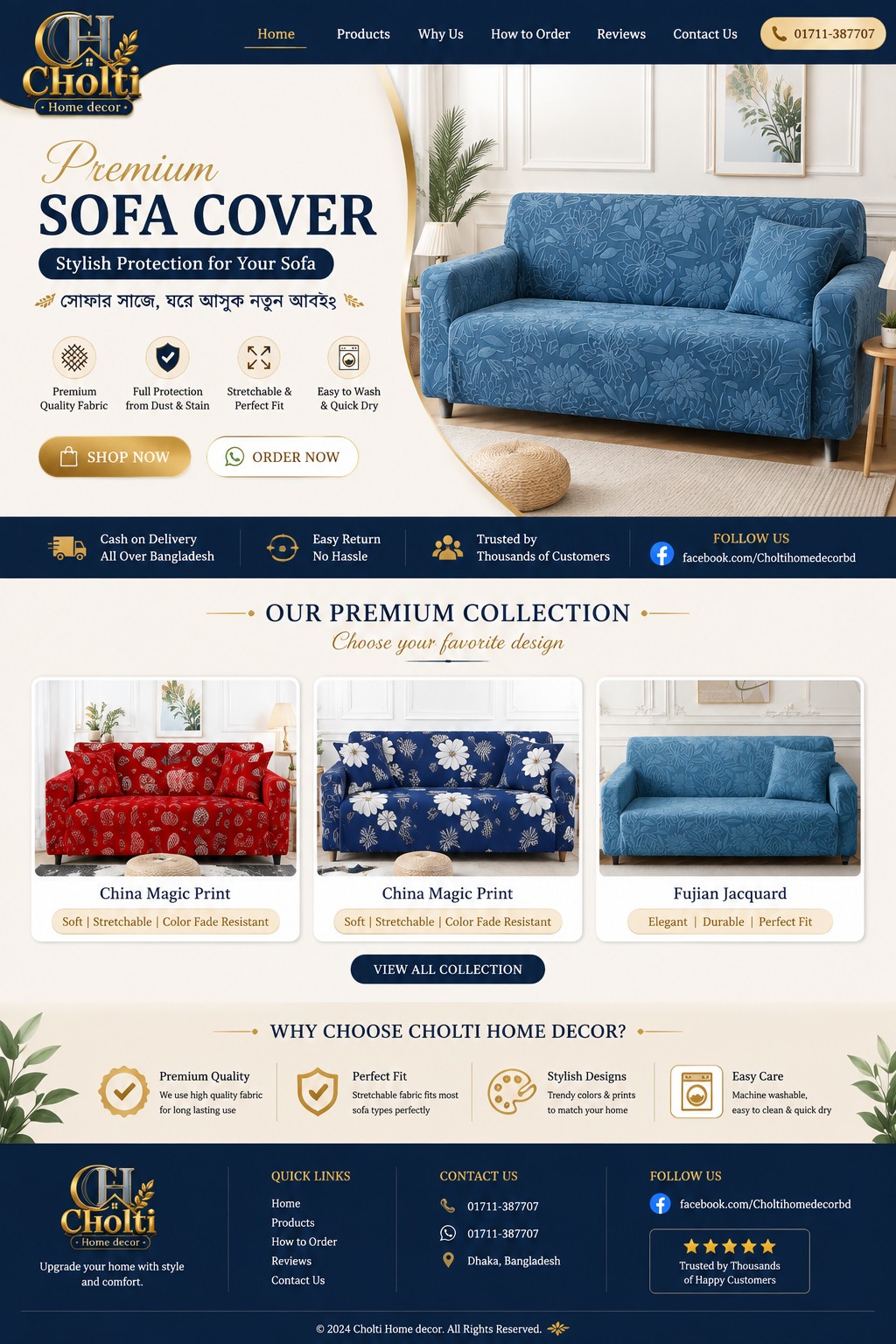 Cholti Home decor sofa cover collection
