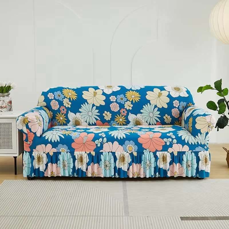 China Magic Print - Ruffle Design 06 sofa cover by Cholti Home decor