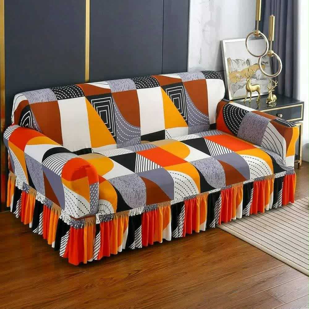 China Magic Print - Ruffle Design 07 sofa cover by Cholti Home decor