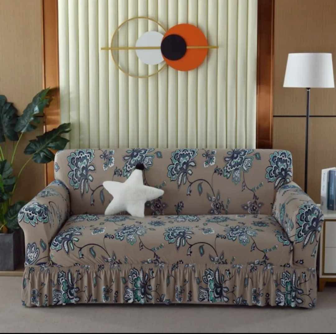 China Magic Print - Ruffle Design 11 sofa cover by Cholti Home decor