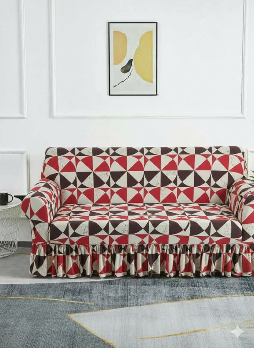 China Magic Print - Ruffle Design 14 sofa cover by Cholti Home decor