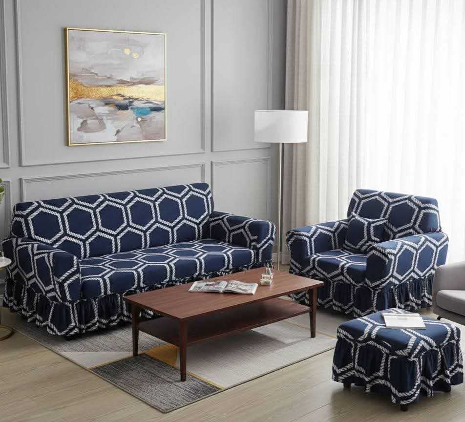 China Magic Print - Ruffle Design 19 sofa cover by Cholti Home decor