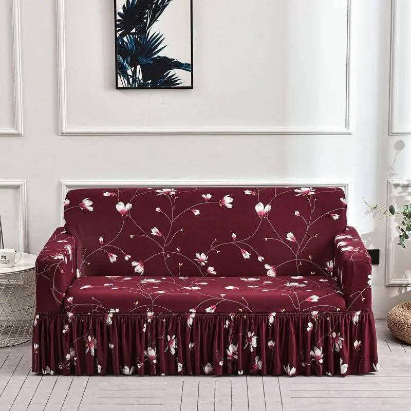 China Magic Print - Ruffle Design 21 sofa cover by Cholti Home decor
