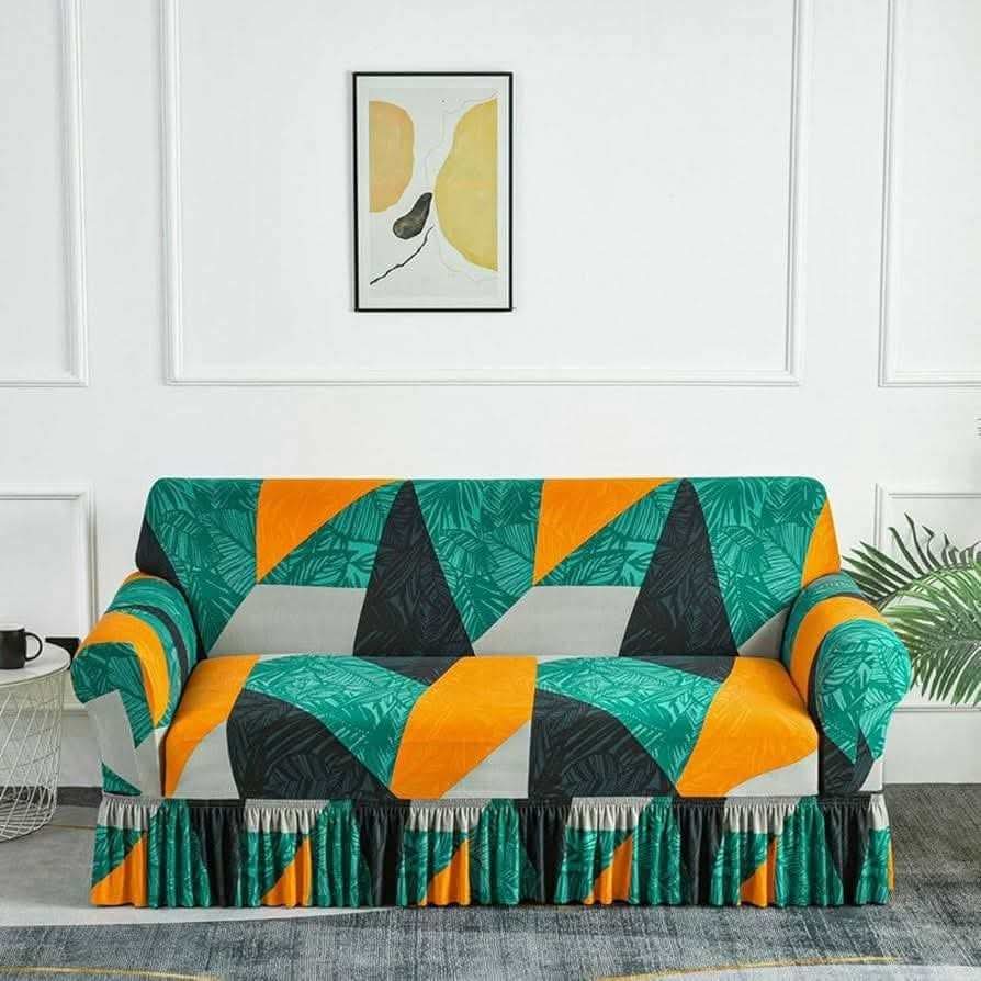 China Magic Print - Ruffle Design 22 sofa cover by Cholti Home decor