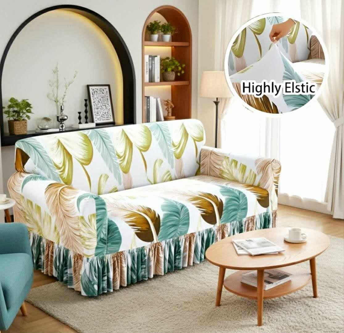 China Magic Print - Ruffle Design 24 sofa cover by Cholti Home decor