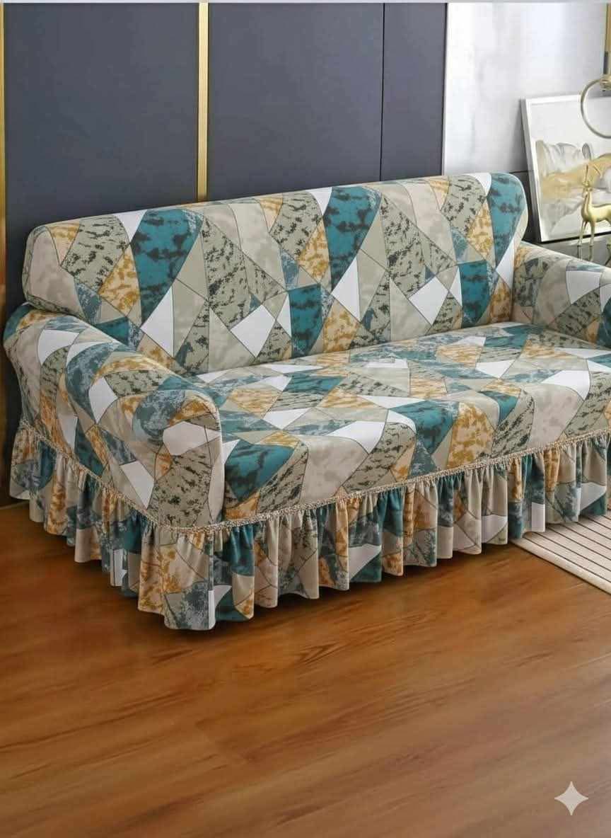 China Magic Print - Ruffle Design 25 sofa cover by Cholti Home decor