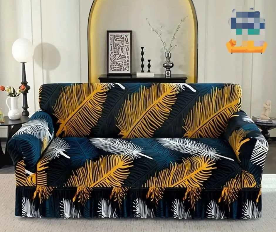 China Magic Print - Ruffle Design 27 sofa cover by Cholti Home decor