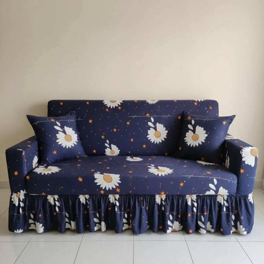 China Magic Print - Ruffle Design 28 sofa cover by Cholti Home decor
