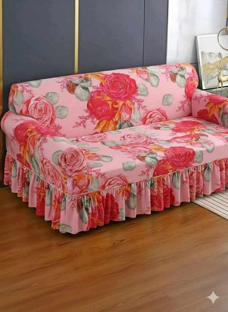 China Magic Print - Ruffle Design 33 sofa cover by Cholti Home decor