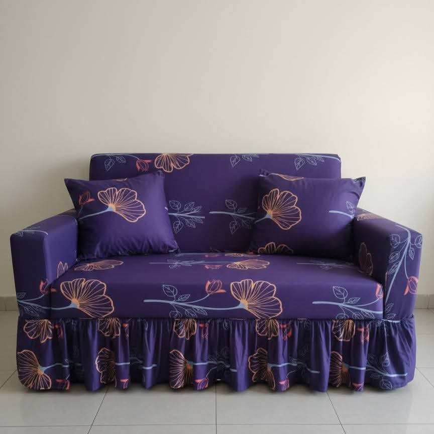 China Magic Print - Ruffle Design 34 sofa cover by Cholti Home decor
