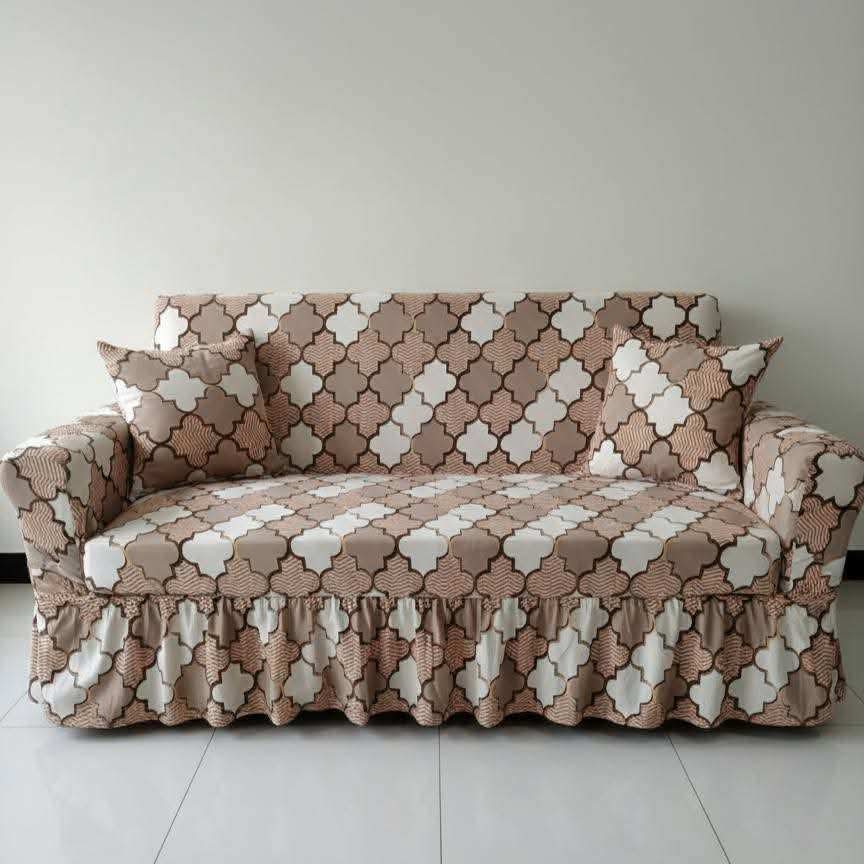 China Magic Print - Ruffle Design 36 sofa cover by Cholti Home decor