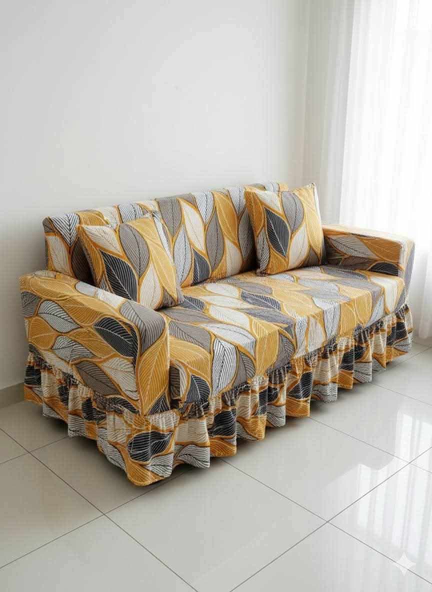 China Magic Print - Ruffle Design 37 sofa cover by Cholti Home decor