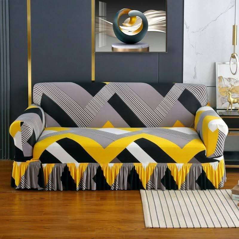 China Magic Print - Ruffle Design 40 sofa cover by Cholti Home decor