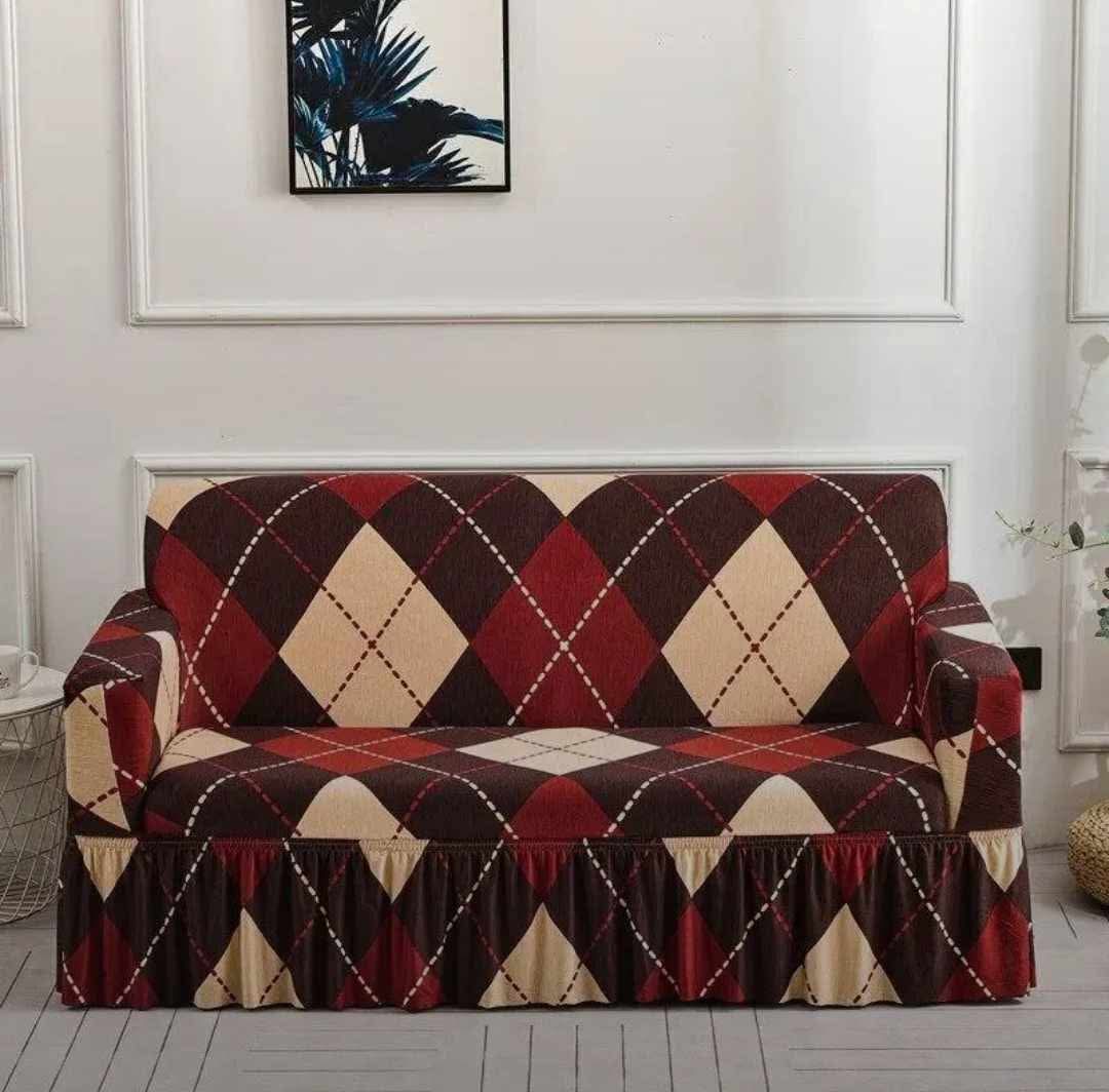 China Magic Print - Ruffle Design 41 sofa cover by Cholti Home decor