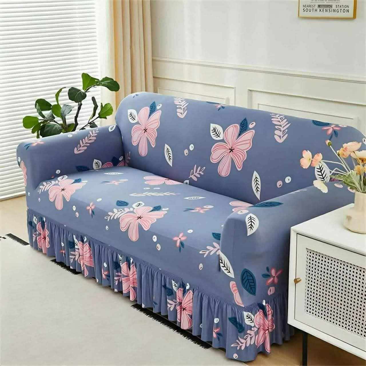 China Magic Print - Ruffle Design 45 sofa cover by Cholti Home decor