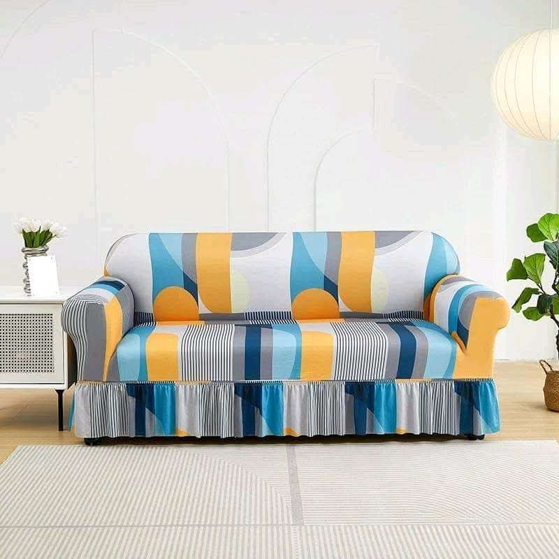 China Magic Print - Ruffle Design 46 sofa cover by Cholti Home decor