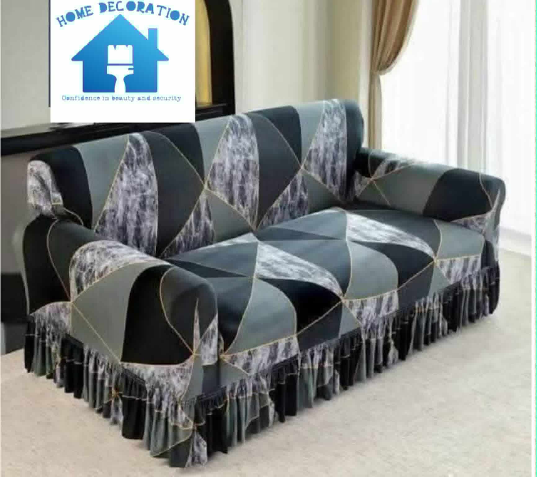 China Magic Print - Ruffle Design 49 sofa cover by Cholti Home decor