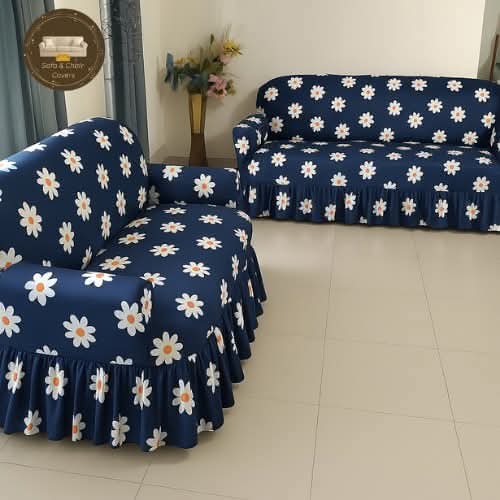 China Magic Print - Ruffle Design 50 sofa cover by Cholti Home decor