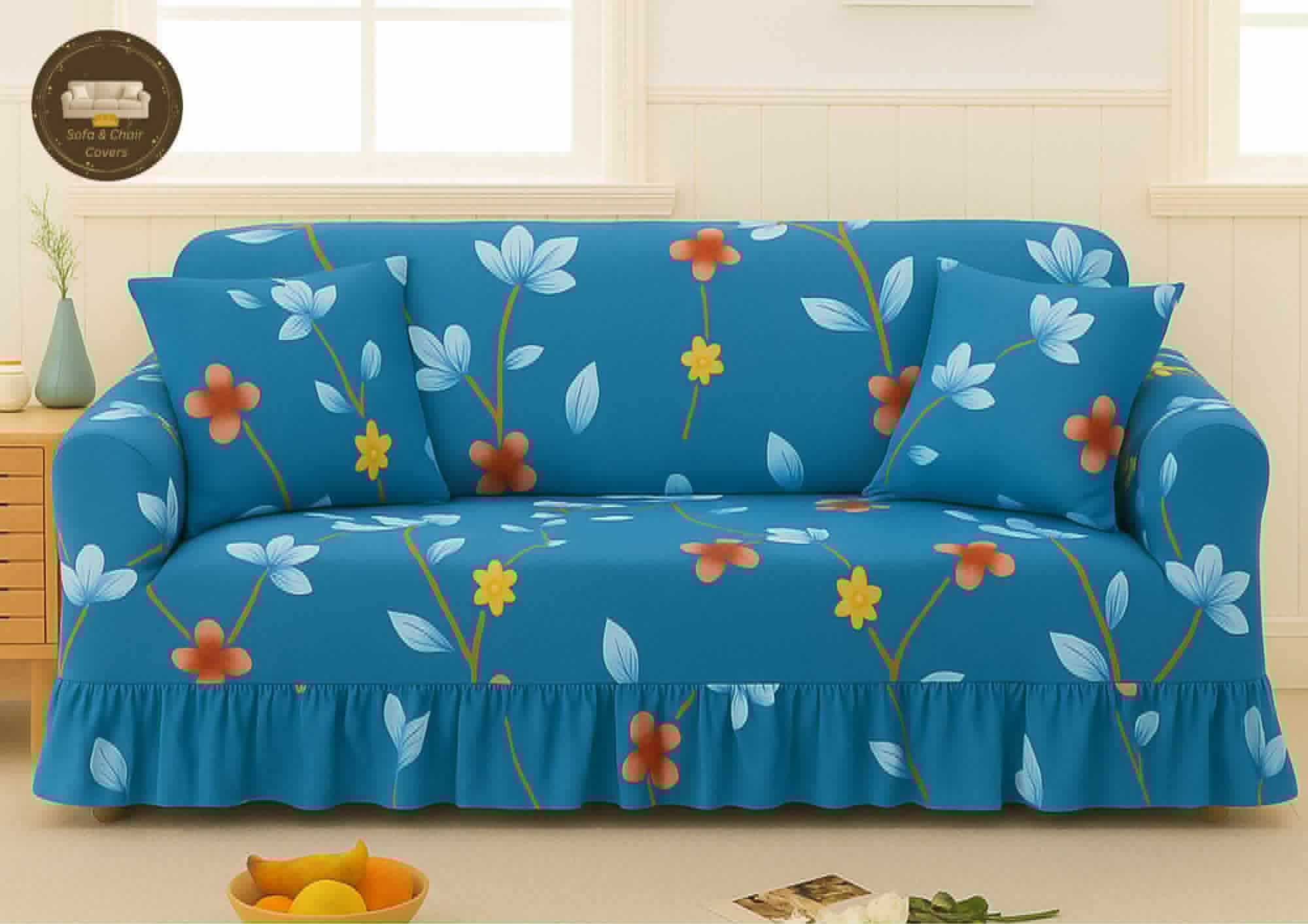 China Magic Print - Ruffle Design 51 sofa cover by Cholti Home decor