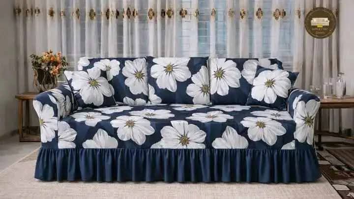 China Magic Print - Ruffle Design 55 sofa cover by Cholti Home decor